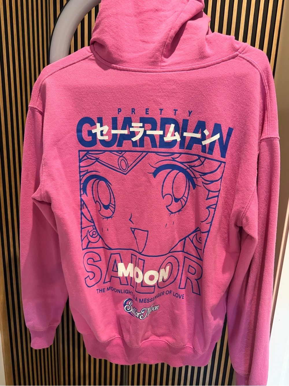 Sailor Moon Pink Zip Up Hoodie Guardian Anime Size S - Picture 2 of 5